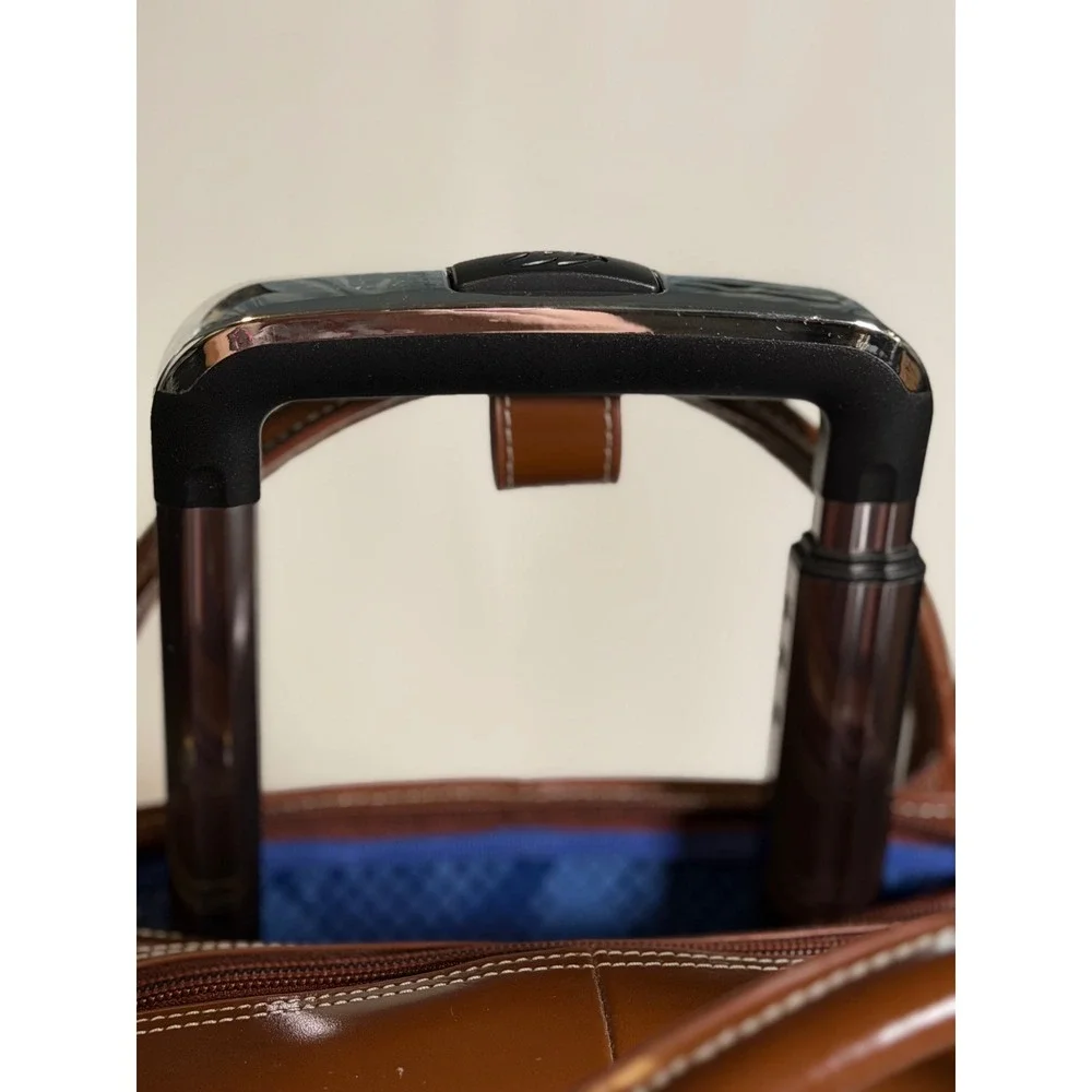 McKlein Edgebrook Brown Leather 15.6 Wheeled Ladies Laptop Case Briefcase 96314